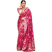 C J Enterprise Womens Banarasi Saree Pure Kanjivaram Silk Saree Soft Design Wear Pattu Sarees Latest Cotton With Blouse Piece Ka