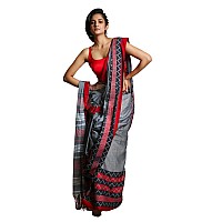 Sareekatha Womens Handloom Cotton Saree With Running Blouse Piece. (Ass), Multicolor