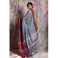 Sareekatha Womens Handloom Cotton Saree With Running Blouse Piece. (Ass), Multicolor