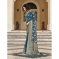 Womanista Womens Woven Design Art Silk Ready to Wear Saree (TI4124_Teal)