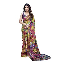 Yashika Womens Elegant Chiffon Saree Ensemble with Blouse Fabric Embrace Trendy Style in this Exquisite Ethnic Attire AZYSP