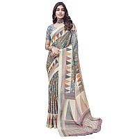 Yashika Womens Elegant Chiffon Saree Set with Matching Blouse - Unleash Your Style with This Trendy Ensemble! (AZ-YS-P1-ASHWINI GREY)