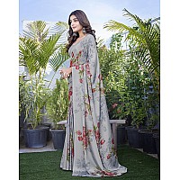 Yashika Womens Elegant Chiffon Saree Set with Blouse Piece Elevate Your Style with This Trendy Ensemble AZYSP1DIPTI GREY