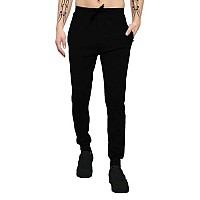 Lookmark Mens Solid Lycra Blend Lounge Wear Trendy Track Pant With Pockets Ideal For Night Day Or Casual Wear Azlmogtrackpa