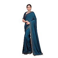 SWADESI STUFF Vichitra Silk Saree with Banglory Silk Blouse Stunning Crystal Fix Embellishments LATEST Wear for Women Firoz