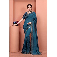 SWADESI STUFF Vichitra Silk Saree with Banglory Silk Blouse Stunning Crystal Fix Embellishments LATEST Wear for Women Firoz