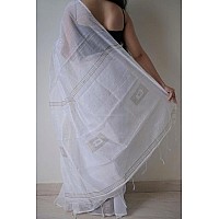 Sareekatha Womens Pure Cotton Saree for women with Blouse White