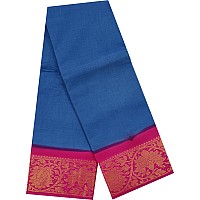 Madurai Pure Sungudi Cotton Saree Double Side Medium Size Border Plain Body Without Blouse Saree for women Grey Blue Pink