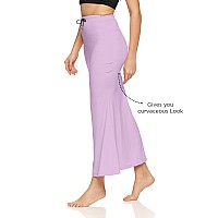 Zornitsa Lycra Saree Shapewear Petticoat For Women Skirts For Women Lavender Xl