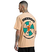 Veirdo Pure Cotton Oversized Baggy Fit Cool Beerdo Graphic Printed Beige Tshirt For Menboys Osvbeerdobgs