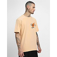 Veirdo Pure Cotton Oversized Baggy Fit Cool Beerdo Graphic Printed Beige Tshirt For Menboys Osvbeerdobgs