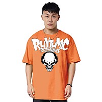 Veirdo Pure Cotton Half Sleeve Round Neck Oversized Fit Graphic Print Muskmelon Tshirt Menboys Osvrhytmicacxl Available