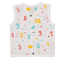 A Toddler Thing Organic Cotton Muslin Jabla Short White Jhabla For Baby Boys Girls Summerwear Jabala Sleeveless Vest