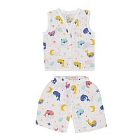 A Toddler Thing Organic Cotton Muslin Jabla Short White Jhabla For Baby Boys Girls Summerwear Jabala Sleeveless Vest