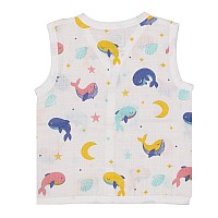 A Toddler Thing Organic Cotton Muslin Jabla Short White Jhabla For Baby Boys Girls Summerwear Jabala Sleeveless Vest