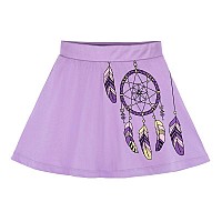 Yougotplanb Girls Above Knee Dream Catcher Skater Skirt Soft Breathable Fabric Nomark Elastic Casual Wear 4 Years To