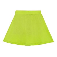 Yougotplanb Girls Above Knee Lime Heart Skater Skirt Soft Breathable Fabric Nomark Elastic Casual Wear 8 Years To 10