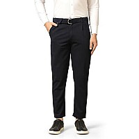 Toplot Mens Regular Casual Pants Belttrouser5173Navy40