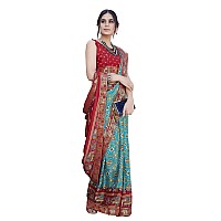 Yashika Womens Magludi Silk Saree Printed Saree With Unstitched Blouse Material Suitable For All Indian Occasions and Festival