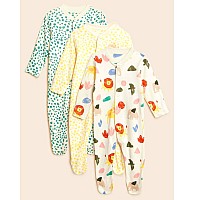 Tuddybuddy 100 Cotton Multi Color Zipper Romper Sleepsuitromperjumpsuit For Baby Boy 3 Pcs Sleepsuit 12 Months18 Months Lio