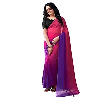 Satrani Womens Georgette Dyed Padding Ready To Wear Saree with Unstitched Blouse Piece 4RS105NPink Purple Violet6