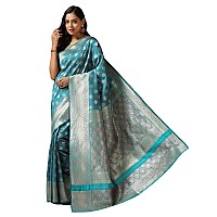 Leriya Fashion Saree for Women Golden Saree for Women Cotton Silk Saree for Women Blue