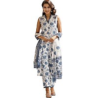 Shienzy Dupatta Set Kurta Set Kurta Pant Set Ethnic Set Sleeveless Kurta Set For Women