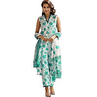 Shienzy Womens Cotton Blend Kurta And Pant Shz1435Mint Greenl