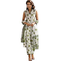 Shienzy Dupatta Set Kurta Set Kurta Pant Set Ethnic Set Sleeveless Kurta Set For Women