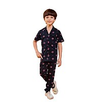 3Bros Unisex Pure Cotton Short Sleeve Kids Night Dress For Boys Girls Nightwearsleepsuitloungewear Night Suittop And Pyjama