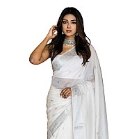 C J Enterprise Womens Banarasi Pure Kanjivaram Silk Saree Cotton Spun Saree for Wedding Soft Design Wear Pattu Sarees Latest Sar