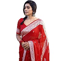 C J Enterprise Womens Banarasi Pure Kanjivaram Silk Saree Cotton Spun Saree for Wedding Soft Design Wear Pattu Sarees Latest Sar