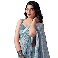 Satrani Womens Pure Georgette Saree 3633S108NGrey