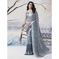 Satrani Womens Pure Georgette Saree 3633S108NGrey