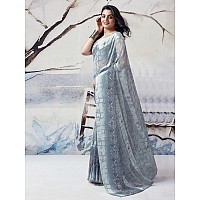 Satrani Womens Pure Georgette Saree 3633S108NGrey