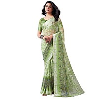 Satrani Womens Pure Georgette Saree 3633S109NPista Green