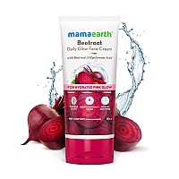 Mamaearth Beetroot Daily Glow Face Cream With Beetroot & Hyaluronic Acid - 80g|Gives Hydrated Pink Glow |Gives Instant Brightening Effect |Lightweight & Non-Greasy |Natural Glow |For All Skin Types