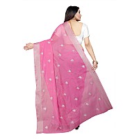 Indian Fashionista Stylish Cotton Silk Casual Wear Saree With Unstitched Blouse For Women Lightpink