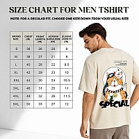 Chkokko Oversized Cotton Front And Back Printed Round Neck T Shirts For Men Orange M T3033