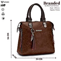 Vismiintrend Brown Leather Sling Satchel Handbag For Women & Girls| Casual Shoulder Bags For Travel, Office, College | Side Purse For Birthday, Anniversary Gift For Wife & Rakhi Gift For Sisters