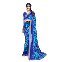 Yashika Woven Georgette Womens Saree AZYSP1CHAYAKIYARAMAYAZUBIYAParentBlue 02