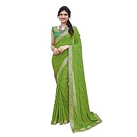 Yashika Woven Georgette Womens Saree AZYSP1HARMANSHEFALIYASTIKAParentGreen 01