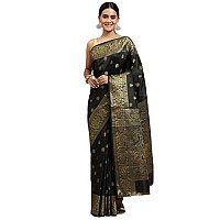 GRECIILOOKS Womens Jacquard Cotton Silk Saree GLS2371BLACK