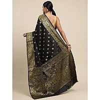 GRECIILOOKS Womens Jacquard Cotton Silk Saree GLS2371BLACK