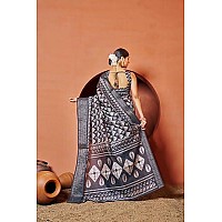 GRECIILOOKS Womens Jacquard Cotton Silk Saree GLS2376BLACK