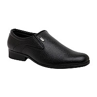 NOBILITY by Action Faux Leather Black Formal Slip-On Shoes for Men | Comfortable Walking and Classic Design | Breathable | Slip Resistant |8 UK