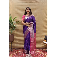 AMIRAT Womens Banarasi Saree Soft new ladies 2024 Design Wear Pattu Sarees Latest Cotton Party Sari collections With Blouse Piec