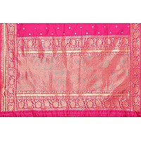 SHIVANAA Womens Woven Kanjivaram Jacquard Pink Saree With Blouse Saree Women WomenSari For WomenWedding Saree