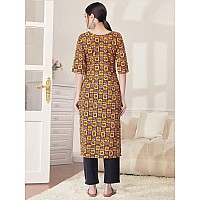 Pinkmint Kurta Set For Women Cotton Printed Straight Kurta With Pant Pack Of 1