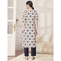 Pinkmint Kurta Set For Women Cotton Printed Straight Kurta With Pant Pack Of 1